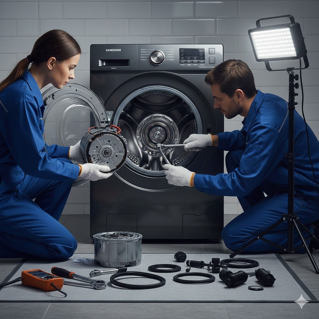 Samsung Digital Inverter Motor and Drum Bearing Repair Service